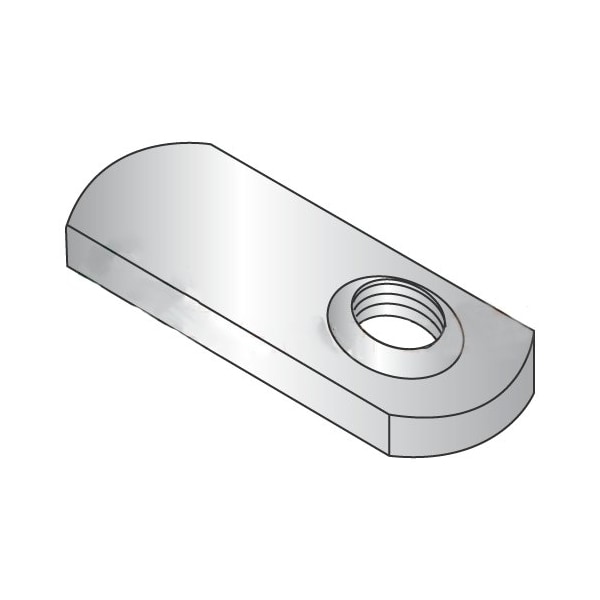 Newport Fasteners Tab Weld Nut, 1/4"-20, 18-8 Stainless Steel, 0.52 in Wd, 0.827 in Lg, 0.128 in Ht, 1000 PK 392521 - main